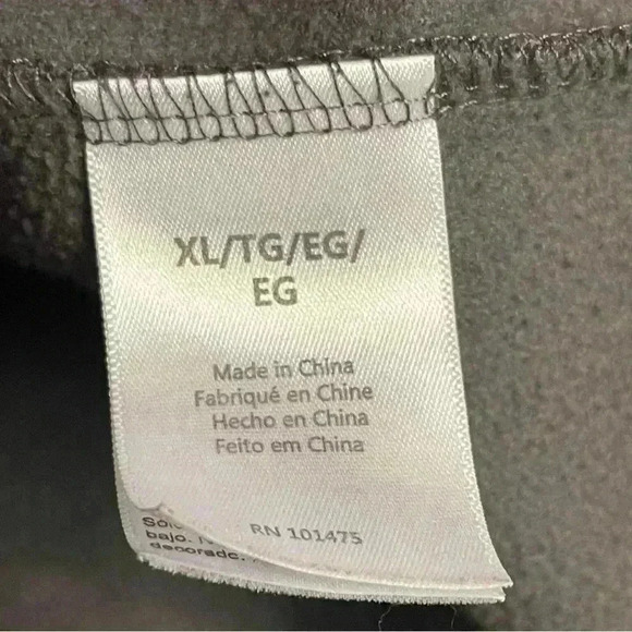 John Deere Gray 1/4 Zip Long Sleeve Pullover Top Men's Size X-Large - Picture 7 of 8